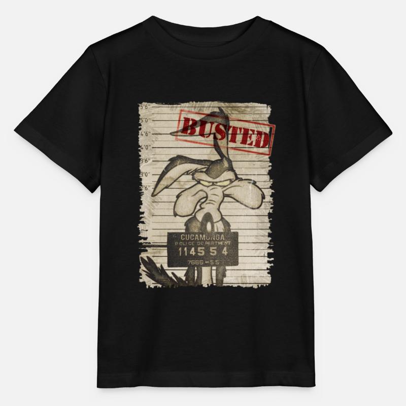 Looney Tunes Wile E. Coyote Busted - Stanley/Stella Kinder T-Shirt MINI CREATOR  - Schwarz