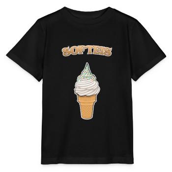 Softeis - Stanley/Stella Kinder T-Shirt MINI CREATOR  - Schwarz - Vorne - Mikhail (115cm)