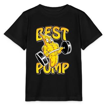Training Pumps Banana Best Pump Gym Gift - Stanley/Stella MINI CREATOR Kids’ T-Shirt - black - Front - Mikhail (115cm)