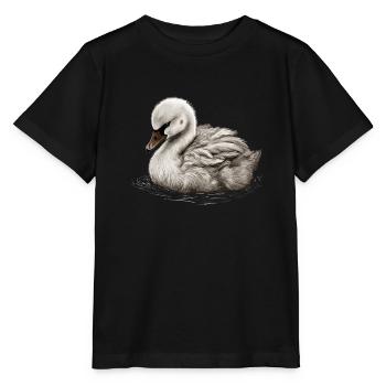 Bébé cygne Oiseau Poussin - T-shirt bio MINI CREATOR Stanley/Stella Enfant - noir - Devant - Mikhail (115cm)