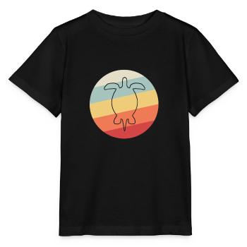 Tortoise Turtle in circle turtle - Stanley/Stella MINI CREATOR Kids’ T-Shirt - black - Front - Mikhail (115cm)