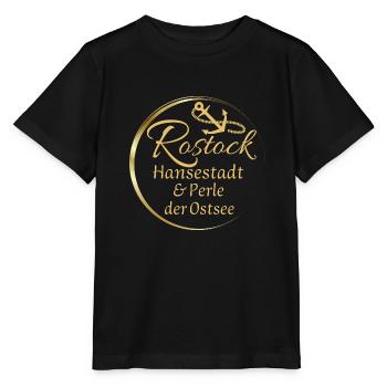 Rostock - Ville hanséatique et perle de la mer Baltique - T-shirt bio MINI CREATOR Stanley/Stella Enfant - noir - Devant - Mikhail (115cm)