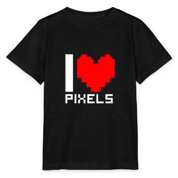 J'aime les pixels - T-shirt bio MINI CREATOR Stanley/Stella Enfant - noir - Devant - Mikhail (115cm)
