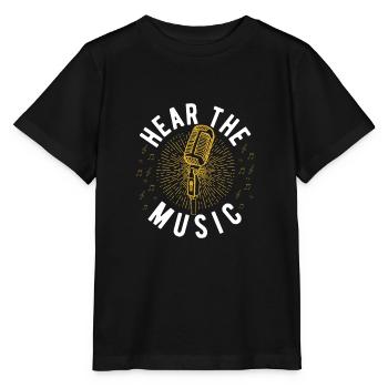 hear the music - Stanley/Stella MINI CREATOR Kids’ T-Shirt - black - Front - Mikhail (115cm)