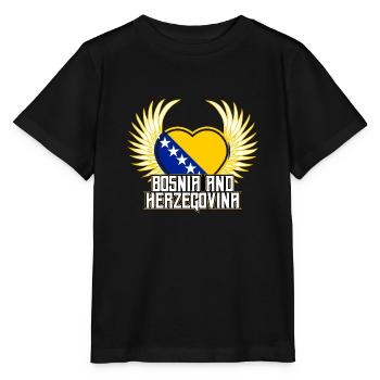 Bosnien und Herzegowina - Stanley/Stella Kinder T-Shirt MINI CREATOR  - Schwarz - Vorne - Mikhail (115cm)