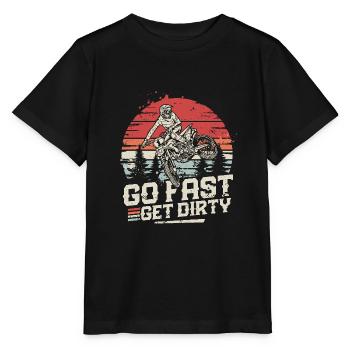 Ride Fast, Get Dirty - Motocross Saying - Stanley/Stella MINI CREATOR Kids’ T-Shirt - black - Front - Mikhail (115cm)