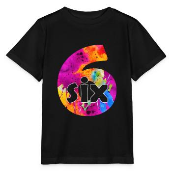 SIX 6 YEAR BOY 6TH BIRTHDAY - Stanley/Stella MINI CREATOR Kids’ T-Shirt - black - Front - Mikhail (115cm)