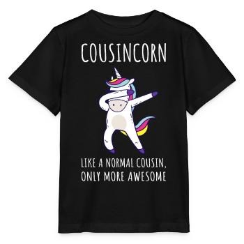 Cousincorn IV - Génial Cousin Licorne - T-shirt bio MINI CREATOR Stanley/Stella Enfant - noir - Devant - Mikhail (115cm)