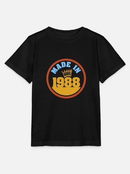 Jahr 1988 - Stanley/Stella Kinder T-Shirt MINI CREATOR  - Schwarz