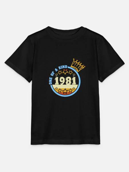 Baujahr 1981 - Stanley/Stella Kinder T-Shirt MINI CREATOR - Schwarz
