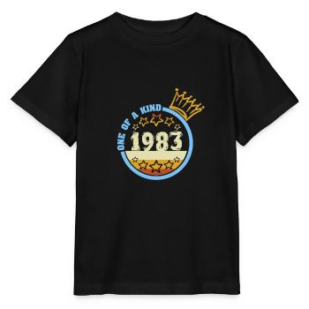 Baujahr 1983 - Stanley/Stella Kinder T-Shirt MINI CREATOR  - Schwarz - Vorne - Mikhail (115cm)