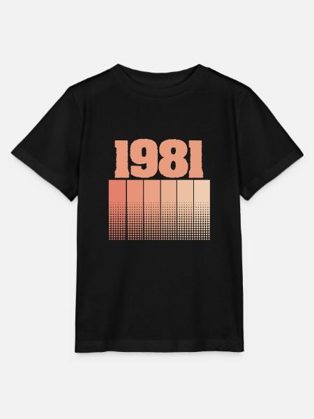 Geboren 1981 - Stanley/Stella Kinder T-Shirt MINI CREATOR - Schwarz