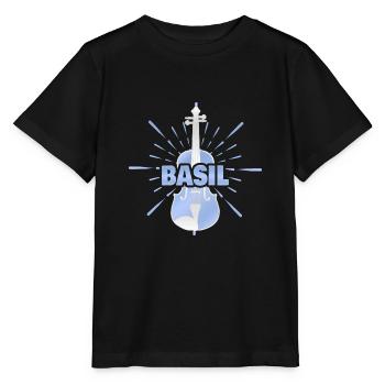 First name Basil - Stanley/Stella MINI CREATOR Kids’ T-Shirt - black - Front - Mikhail (115cm)