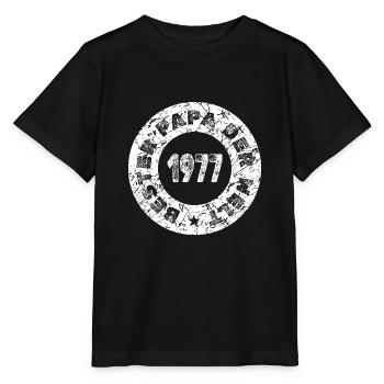 Bollerwagen 1977 - Stanley/Stella Kinder T-Shirt MINI CREATOR  - Schwarz - Vorne - Mikhail (115cm)