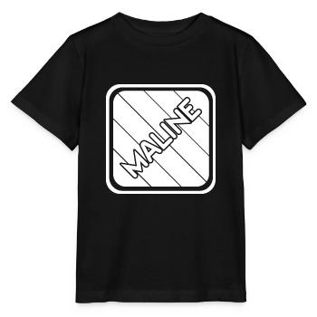 Prénom Maline - T-shirt bio MINI CREATOR Stanley/Stella Enfant - noir - Devant - Mikhail (115cm)