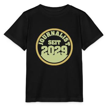 Journalist 2029 - Stanley/Stella Kinder T-Shirt MINI CREATOR  - Schwarz - Vorne - Mikhail (115cm)