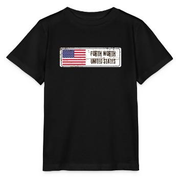 Forth Worth United States Flag - Stanley/Stella MINI CREATOR Kids’ T-Shirt - black - Front - Mikhail (115cm)