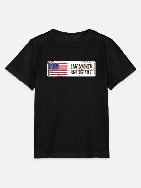 Sacramento Flagge - Stanley/Stella Kinder T-Shirt MINI CREATOR  - Schwarz