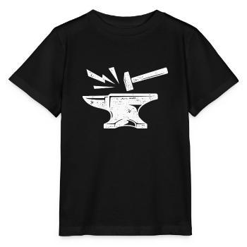 Anvil Hammer Blacksmith Metalworker Farrier - Stanley/Stella MINI CREATOR Kids’ T-Shirt - black - Front - Mikhail (115cm)