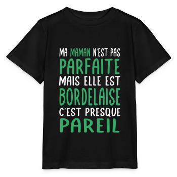 Ma maman n'est pas parfaite - Bordelaise - T-shirt bio MINI CREATOR Stanley/Stella Enfant - noir - Devant - Mikhail (115cm)