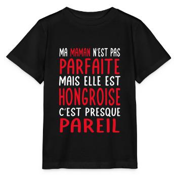 Ma maman n'est pas parfaite - Hongroise - T-shirt bio MINI CREATOR Stanley/Stella Enfant - noir - Devant - Mikhail (115cm)