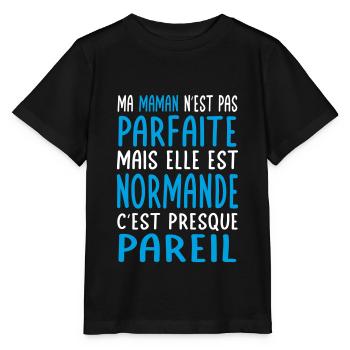Ma maman n'est pas parfaite - Normande - T-shirt bio MINI CREATOR Stanley/Stella Enfant - noir - Devant - Mikhail (115cm)
