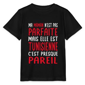 Ma maman n'est pas parfaite - Tunisienne - T-shirt bio MINI CREATOR Stanley/Stella Enfant - noir - Devant - Mikhail (115cm)