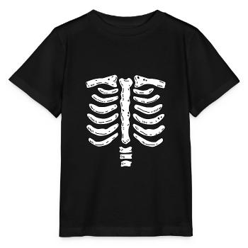 Bone Skeleton Halloween Costume - Stanley/Stella MINI CREATOR Kids’ T-Shirt - black - Front - Mikhail (115cm)