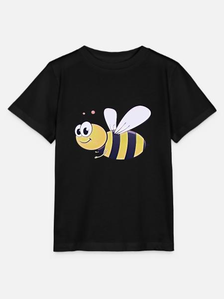 Lustige Biene - Stanley/Stella Kinder T-Shirt MINI CREATOR  - Schwarz