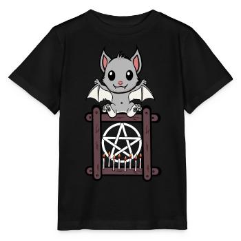 Halloween Bat Witching Hour Horreur - T-shirt bio MINI CREATOR Stanley/Stella Enfant - noir - Devant - Mikhail (115cm)