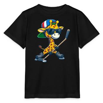 Bâton de hockey sur glace lunatique Double bâtongirafe - T-shirt bio MINI CREATOR Stanley/Stella Enfant - noir - Devant - Mikhail (115cm)