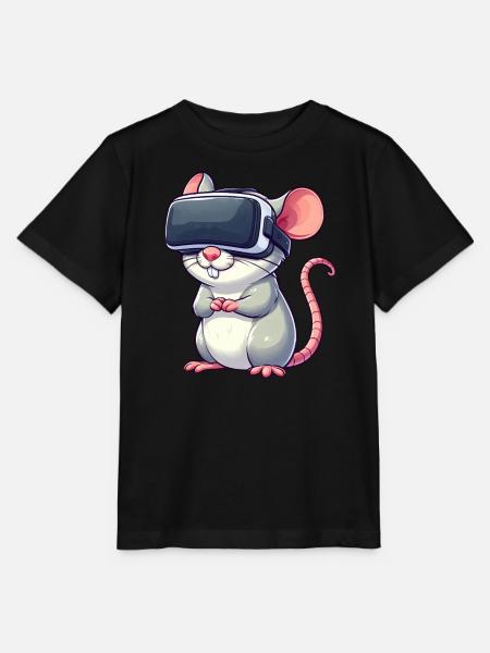 VR-Gaming Ratte und Maus - Stanley/Stella Kinder T-Shirt MINI CREATOR - Schwarz