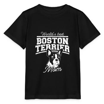 Boston Terrier Mom Hundeliebhaber Geschenk - Stanley/Stella Kinder T-Shirt MINI CREATOR  - Schwarz - Vorne - Mikhail (115cm)