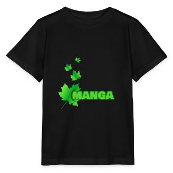 Maple leaf for manga - Stanley/Stella MINI CREATOR Kids’ T-Shirt - black - Front - Mikhail (115cm)