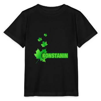 Maple leaf for Konstantin - Stanley/Stella MINI CREATOR Kids’ T-Shirt - black - Front - Mikhail (115cm)