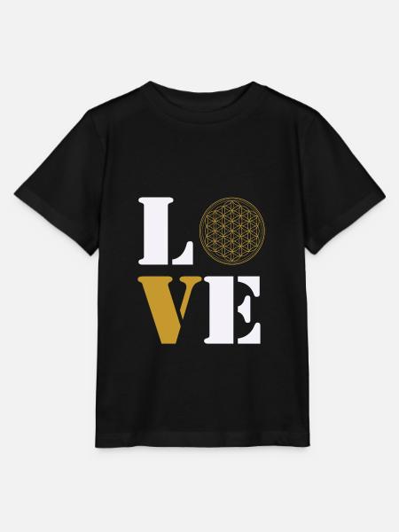 Love Lebensblume - Stanley/Stella Kinder T-Shirt MINI CREATOR  - Schwarz