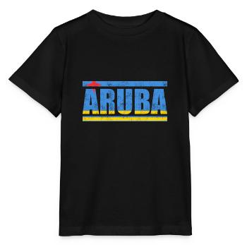 Aruba - Stanley/Stella Kinder T-Shirt MINI CREATOR  - Schwarz - Vorne - Mikhail (115cm)