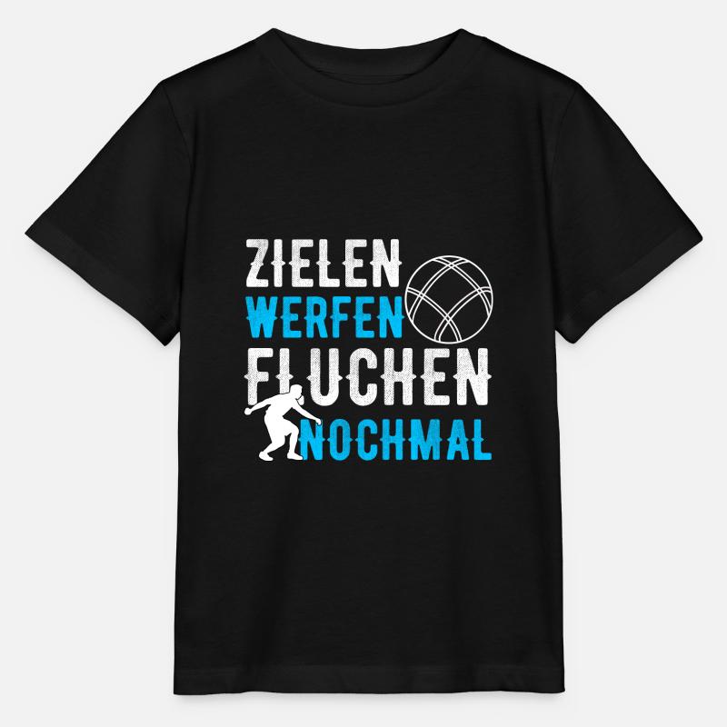 Zielen werfen fluchen nochmal Boule Petanque - Stanley/Stella Kinder T-Shirt MINI CREATOR  - Schwarz