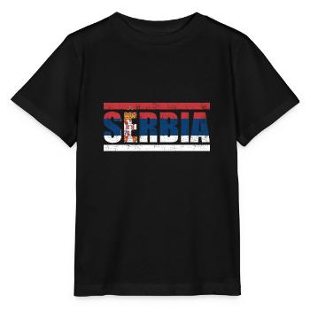Serbien - Stanley/Stella Kinder T-Shirt MINI CREATOR  - Schwarz - Vorne - Mikhail (115cm)