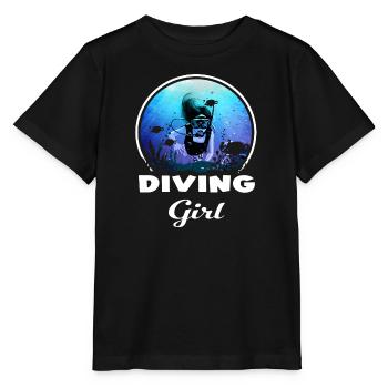 Diving Girl Diving Gift - Stanley/Stella MINI CREATOR Kids’ T-Shirt - black - Front - Mikhail (115cm)