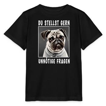 Du stellst gern unnötige Fragen - Stanley/Stella Kinder T-Shirt MINI CREATOR  - Schwarz - Vorne - Mikhail (115cm)