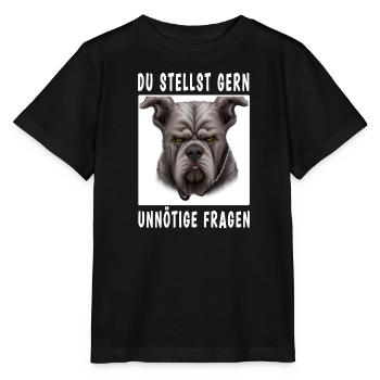 Du stellst gern unnötige Fragen - Stanley/Stella Kinder T-Shirt MINI CREATOR  - Schwarz - Vorne - Mikhail (115cm)