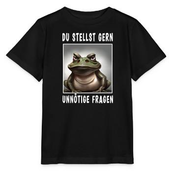 Du stellst gern unnötige Fragen - Stanley/Stella Kinder T-Shirt MINI CREATOR  - Schwarz - Vorne - Mikhail (115cm)