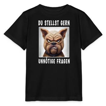 Du stellst gern unnötige Fragen - Stanley/Stella Kinder T-Shirt MINI CREATOR  - Schwarz - Vorne - Mikhail (115cm)