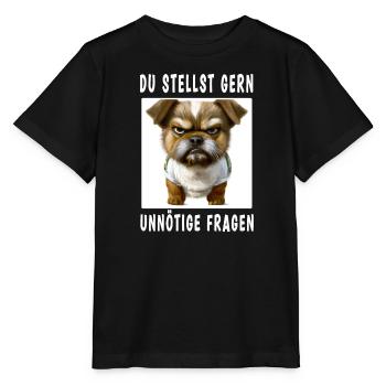 Du stellst gern unnötige Fragen - Stanley/Stella Kinder T-Shirt MINI CREATOR  - Schwarz - Vorne - Mikhail (115cm)