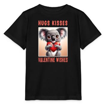 Câlins Bisous et souhaits Valentin - T-shirt bio MINI CREATOR Stanley/Stella Enfant - noir - Devant - Mikhail (115cm)