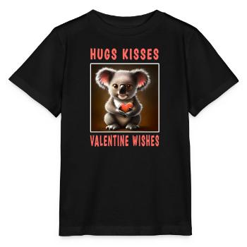 Câlins Bisous et souhaits Valentin - T-shirt bio MINI CREATOR Stanley/Stella Enfant - noir - Devant - Mikhail (115cm)