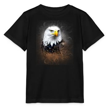 Eagle Splash Art - T-shirt bio MINI CREATOR Stanley/Stella Enfant - noir - Devant - Mikhail (115cm)