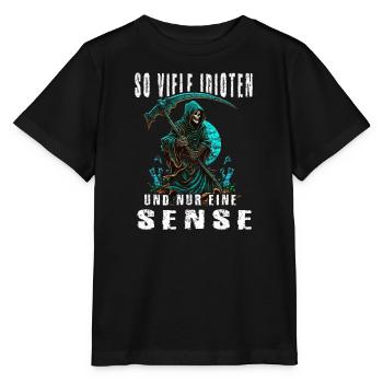 So viele Idioten und nur eine Sense - Stanley/Stella Kinder T-Shirt MINI CREATOR  - Schwarz - Vorne - Mikhail (115cm)