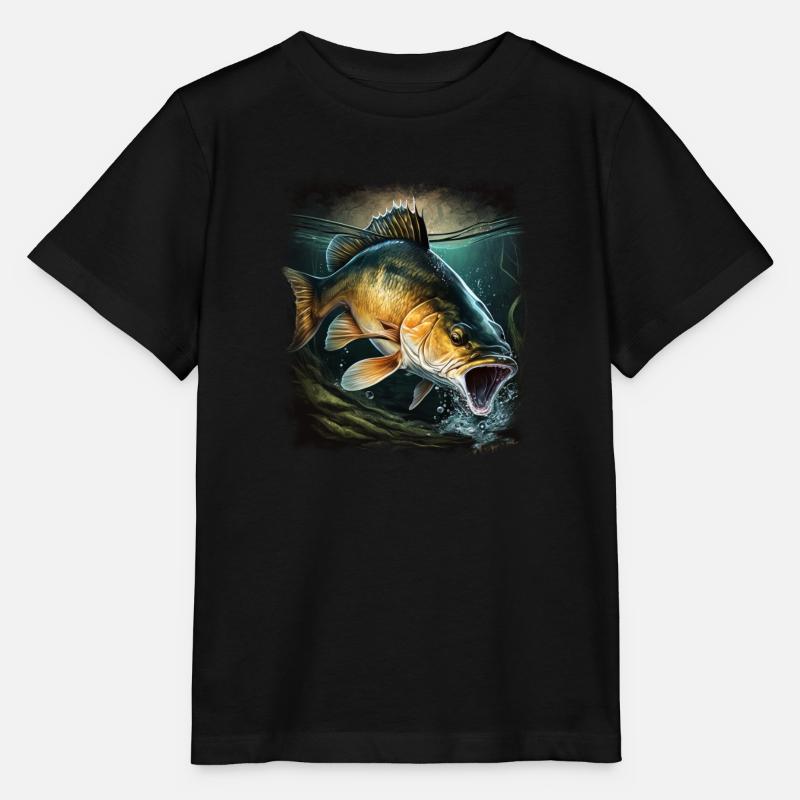 Karpfen - Stanley/Stella Kinder T-Shirt MINI CREATOR  - Schwarz